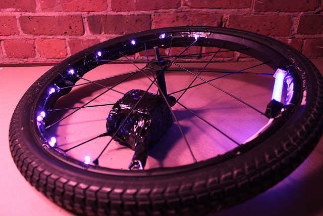 Bike Parts for DIY Light Painting Tool 