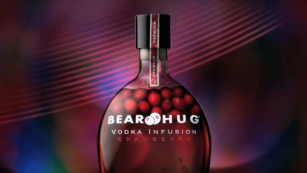 Light Painting Bear Hug Cranberry Vodka by Adrien Veczan Light