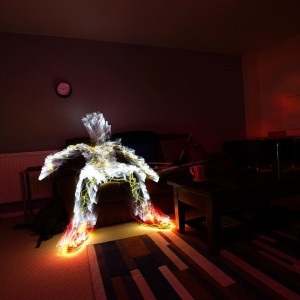 Light Painted Light Man by Darren Hopkins