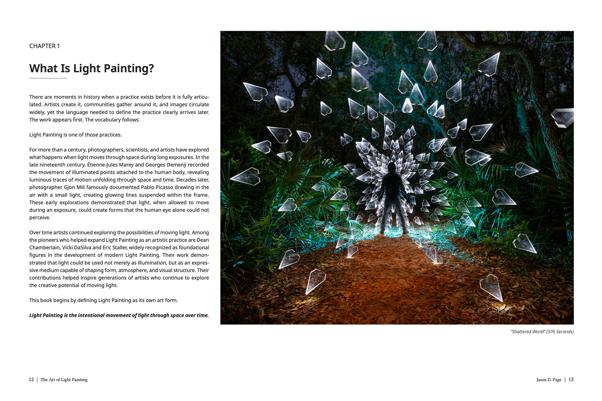 Light Painting Defined page from The Art of Light Painting book