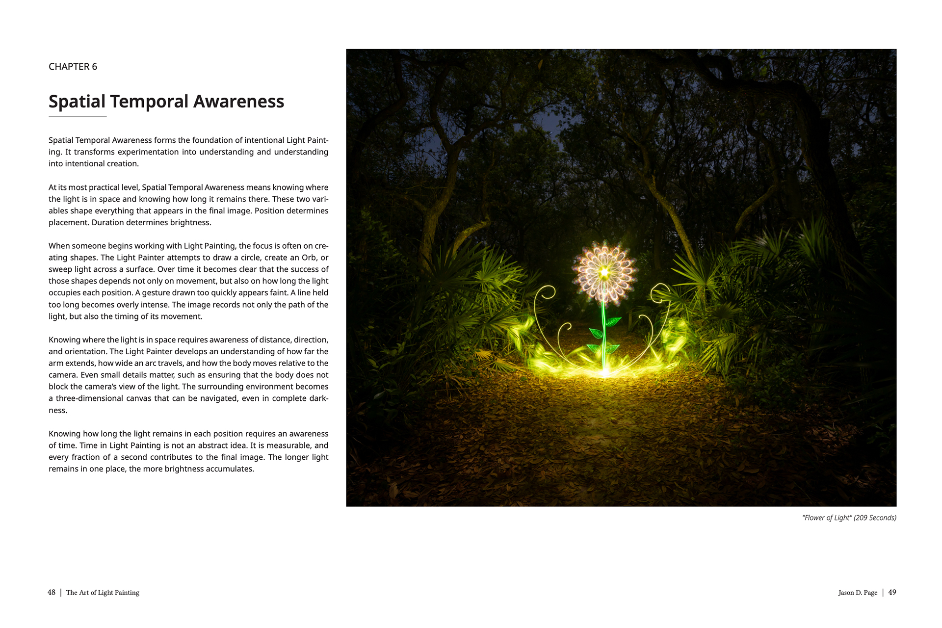 Spatial and Temporal Awareness in Light Painting